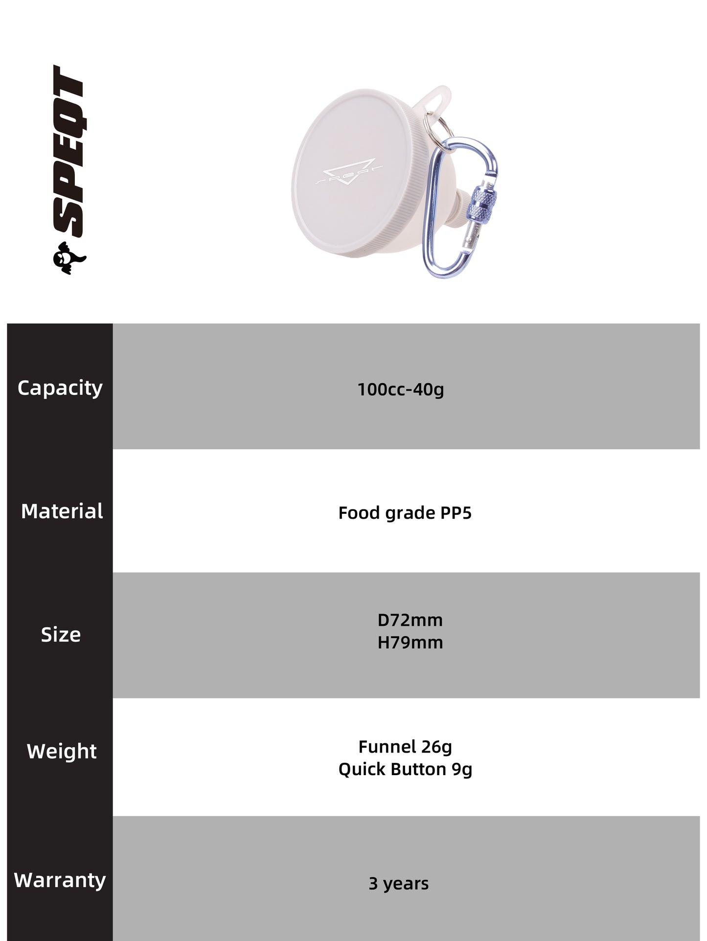 SPEQT Australia Protein Powder and Supplement Funnel KIT 400cc