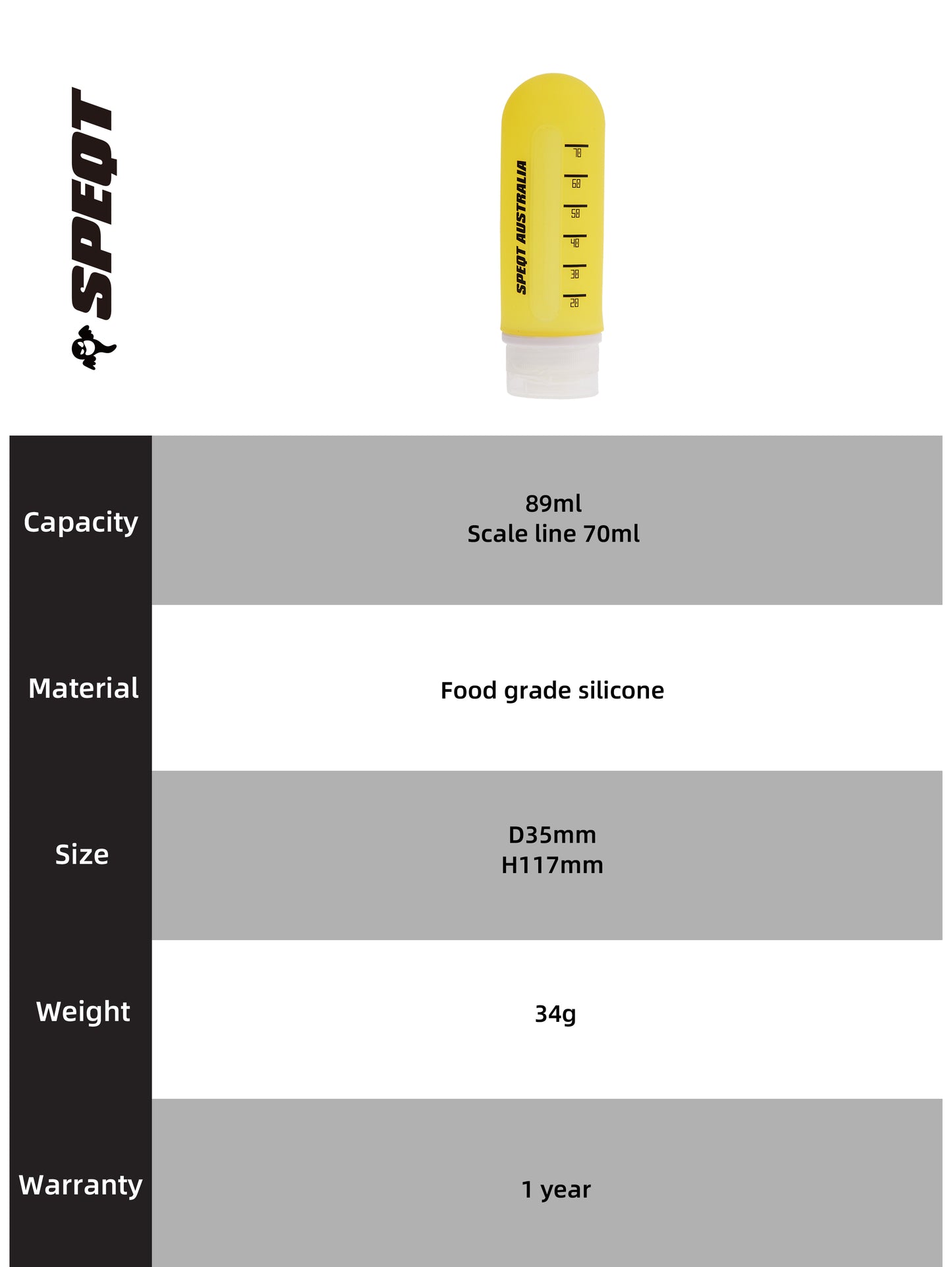 SPEQT Australia Liquid packaging bottle 89ml