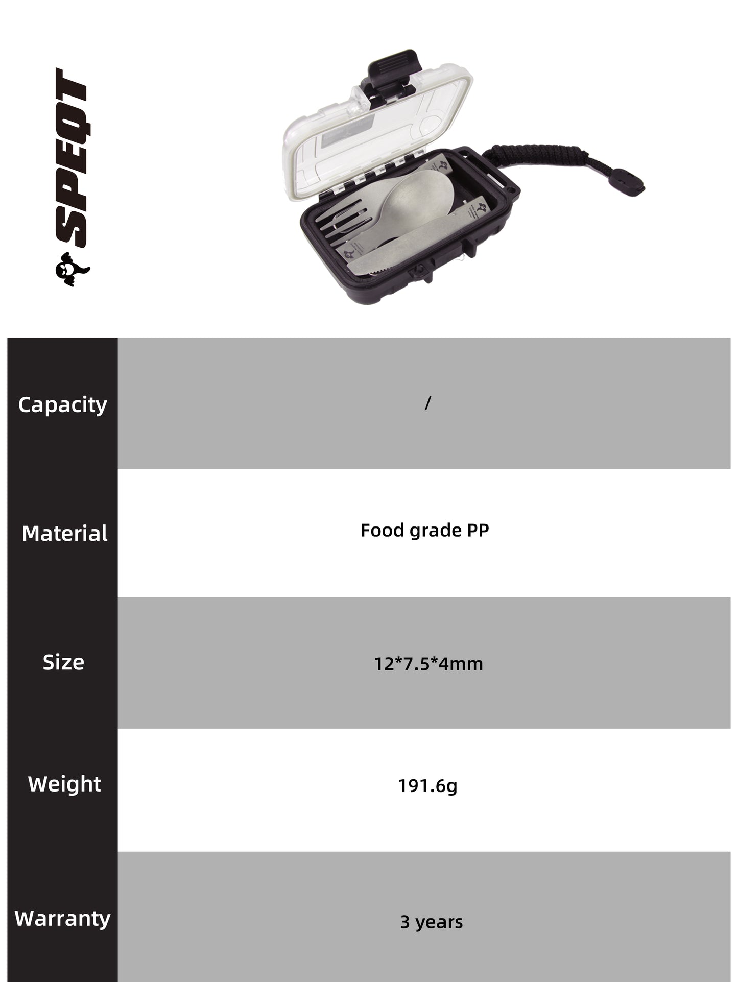 SPEQT Polar Region Australia Titanium Tableware Foldable With Kit box
