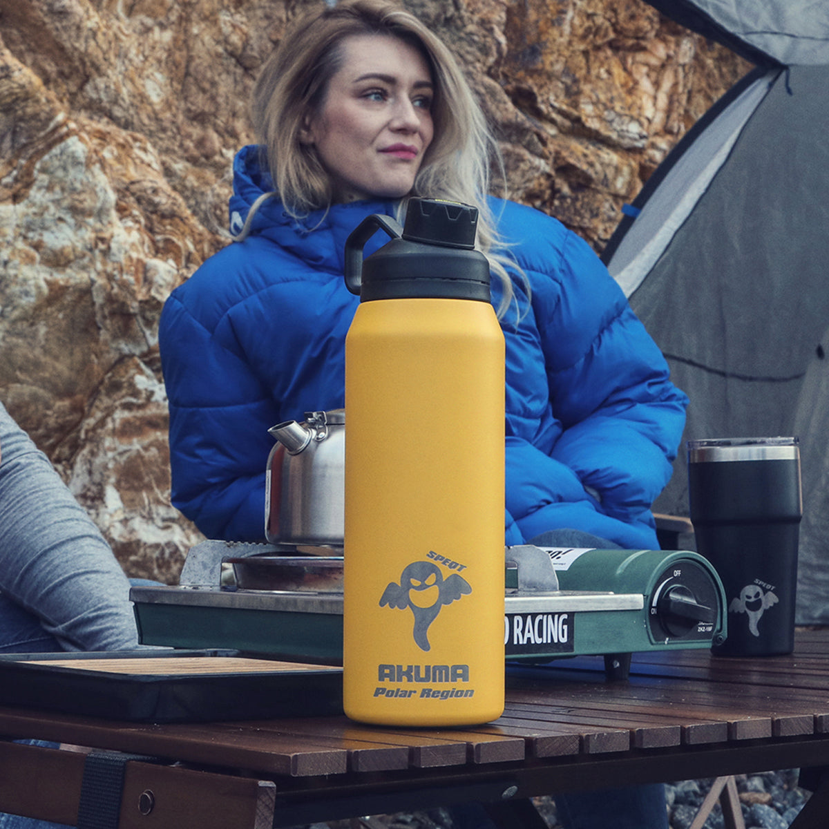 SPEQT Polar Region Australia Insulated Water Bottle 32oz Camping Vacuum Stainless Steel Water Bottles,
