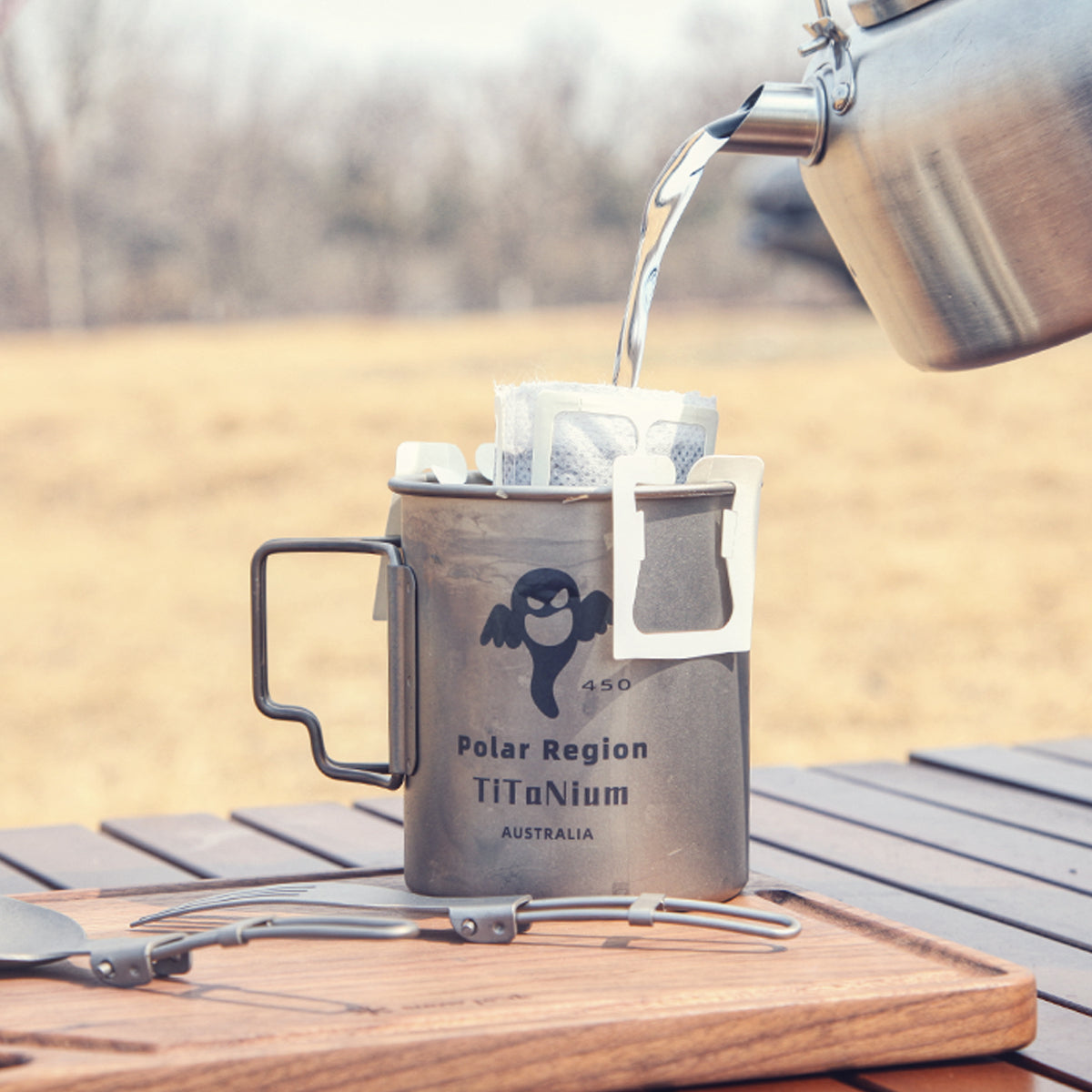 SPEQT Polar Region Australia Titanium Camping cups