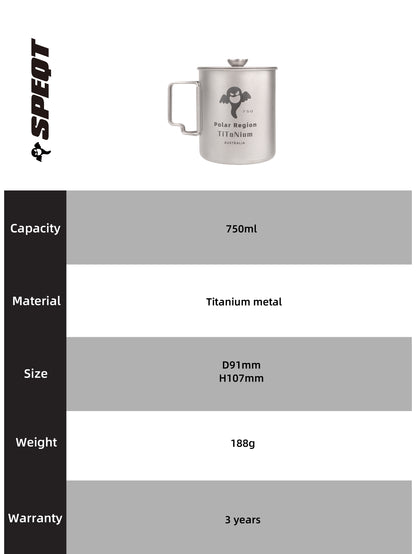 SPEQT Polar Region Australia Titanium Camping cups