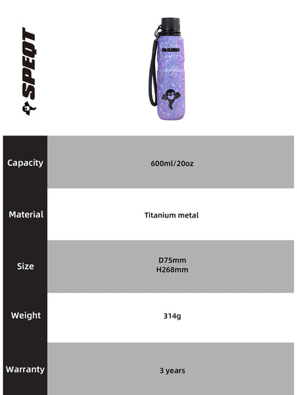 SPEQT AKUMA Pure Titanium Sports Water Bottle