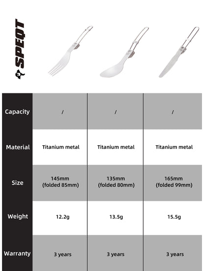 SPEQT Polar Region Australia Titanium Tableware Foldable